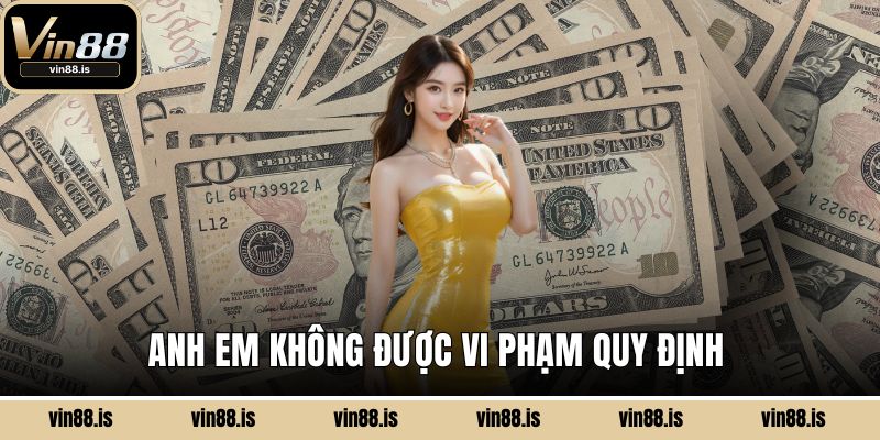 Thưởng Hoàn Trả Tại Vin88 Hoàn Tiền Siêu Hấp Dẫn 3 Anh em không được vi phạm quy định